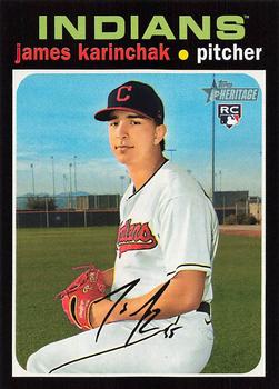 #504 James Karinchak - Cleveland Indians - 2020 Topps Heritage Baseball