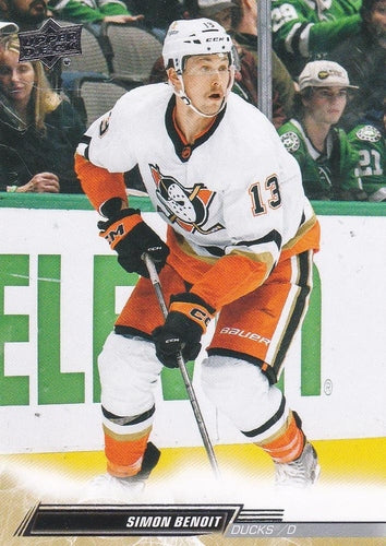 #505 Simon Benoit - Anaheim Ducks - 2022-23 Upper Deck Hockey