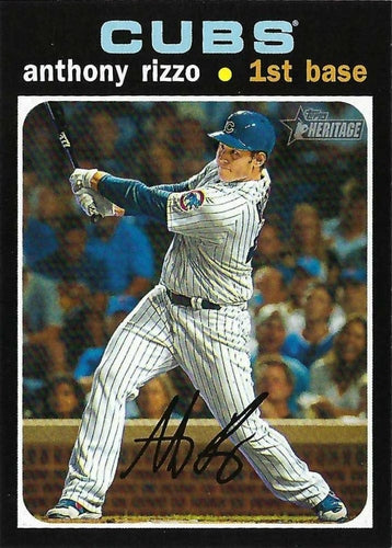 #505b Anthony Rizzo - Chicago Cubs - 2020 Topps Heritage Baseball