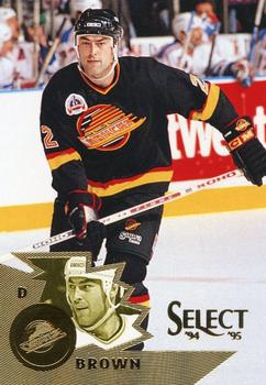 #110 Jeff Brown - Vancouver Canucks - 1994-95 Select Hockey