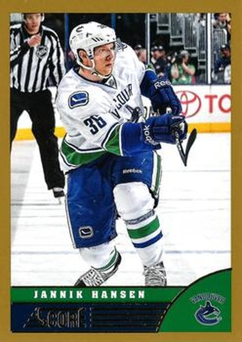 #506 Jannik Hansen - Vancouver Canucks - 2013-14 Score - Gold Hockey