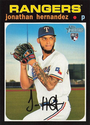 #506 Jonathan Hernandez - Texas Rangers - 2020 Topps Heritage Baseball