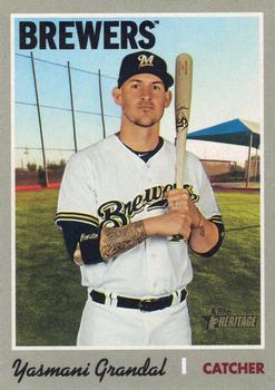 #506d Yasmani Grandal - Milwaukee Brewers - 2019 Topps Heritage Baseball