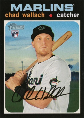 #507 Chad Wallach - Miami Marlins - 2020 Topps Heritage Baseball