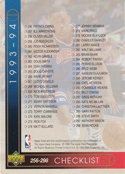 #508 Checklist: 256-340 - Boston Celtics / New Jersey Nets - 1993-94 Upper Deck Basketball