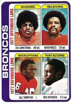 #508 Otis Armstrong / Haven Moses / Bill Thompson / Rick Upchurch - Denver Broncos - 1978 Topps Football