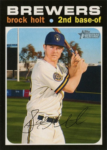#509 Brock Holt - Milwaukee Brewers - 2020 Topps Heritage Baseball