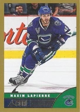 #509 Maxim Lapierre - Vancouver Canucks - 2013-14 Score - Gold Hockey