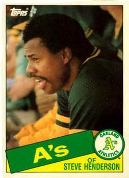 #50T Steve Henderson - Oakland Athletics - 1985 Topps Traded Baseball