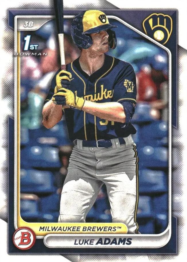 #BP-50 Luke Adams - Milwaukee Brewers - 2024 Bowman - Prospects Baseball