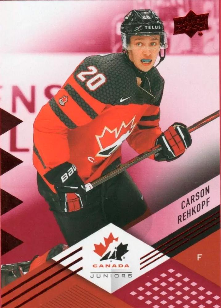 #50 Carson Rehkopf - Canada - 2024 Upper Deck Team Canada Juniors - Red Foil Hockey