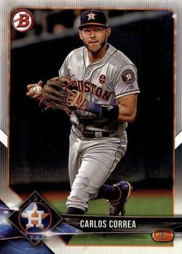 #50 Carlos Correa - Houston Astros - 2018 Bowman Baseball