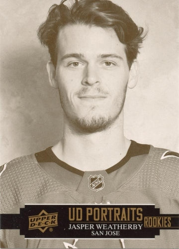 #P-50 Jasper Weatherby - San Jose Sharks - 2021-22 Upper Deck - UD Portraits Hockey