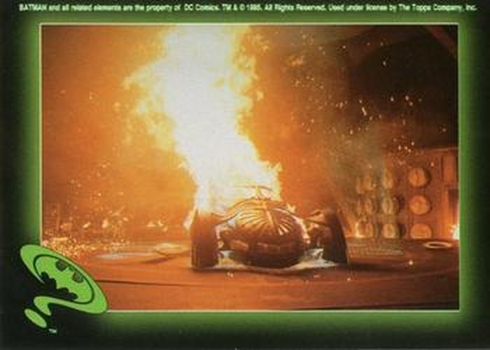 #50 Batmobile flames - 1995 Topps Batman Forever Stickers