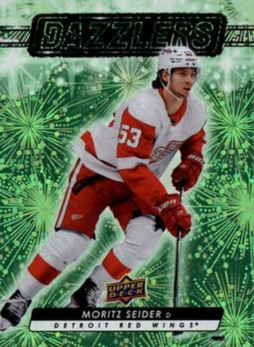 #DZ-50 Moritz Seider - Detroit Red Wings - 2023-24 Upper Deck - Dazzlers Green Hockey