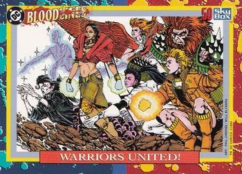 #50 Warriors United! - 1993 SkyBox DC Comics Bloodlines