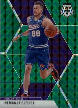 #50 Nemanja Bjelica - Sacramento Kings - 2019-20 Panini Mosaic - Green Prizm Basketball