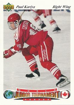 #50 Paul Kariya - Canada - 1991-92 Upper Deck Czech World Juniors Hockey