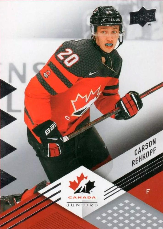 #50 Carson Rehkopf - Canada - 2024 Upper Deck Team Canada Juniors Hockey
