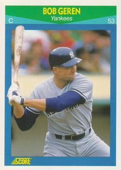 #50 Bob Geren - New York Yankees - 1990 Score Rising Stars Baseball