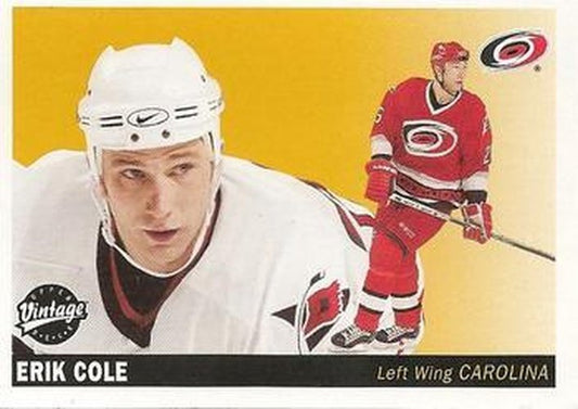 #50 Erik Cole - Carolina Hurricanes - 2002-03 Upper Deck Vintage Hockey