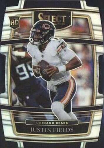 #50 Justin Fields - Chicago Bears - 2021 Panini Select - Silver Prizm Die Cut Football