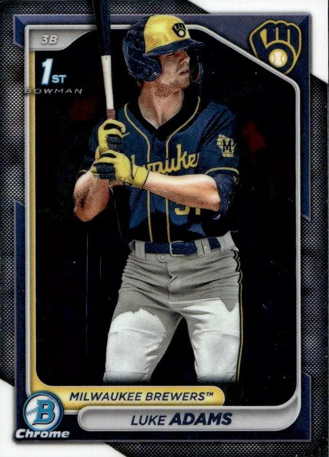 #BCP-50 Luke Adams - Milwaukee Brewers - 2024 Bowman - Chrome Prospects Baseball