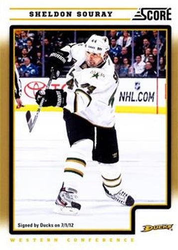 #50 Sheldon Souray - Anaheim Ducks - 2012-13 Score - Gold Rush Hockey