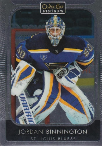 #50 Jordan Binnington - St. Louis Blues - 2021-22 O-Pee-Chee Platinum Hockey