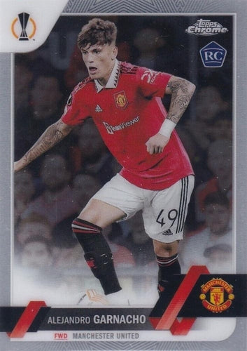 #50 Alejandro Garnacho - Manchester United - 2022-23 Topps Chrome UEFA Club Competitions Soccer