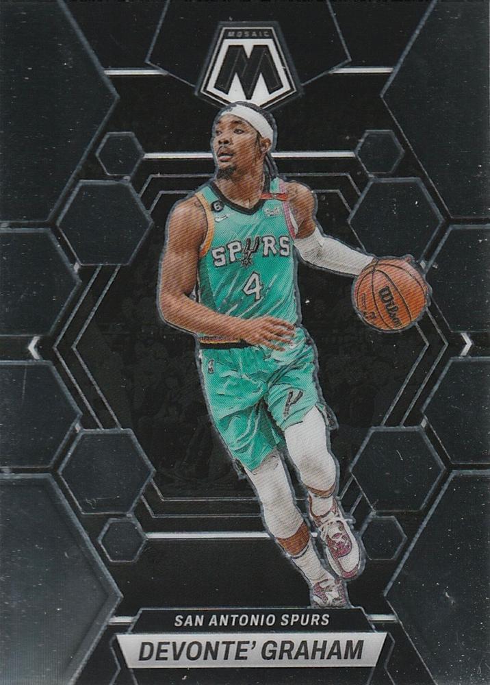 #50 Devonte' Graham - San Antonio Spurs - 2022-23 Panini Mosaic Basketball