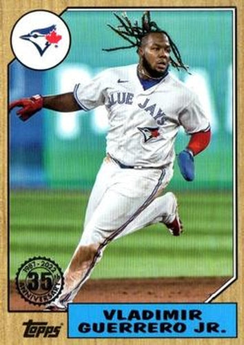 #87TBU-50 Vladimir Guerrero Jr. - Toronto Blue Jays - 2022 Topps Update - 1987 Topps Baseball 35th Anniversary Baseball