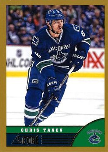 #512 Chris Tanev - Vancouver Canucks - 2013-14 Score - Gold Hockey