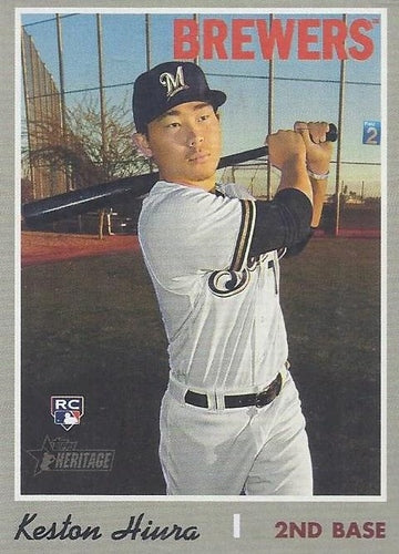 #512c Keston Hiura - Milwaukee Brewers - 2019 Topps Heritage Baseball
