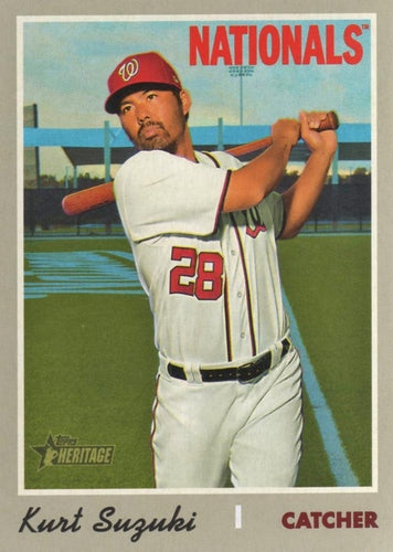 #513 Kurt Suzuki - Washington Nationals - 2019 Topps Heritage Baseball
