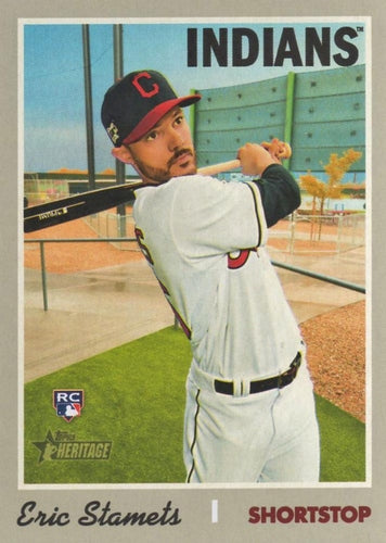 #514 Eric Stamets - Cleveland Indians - 2019 Topps Heritage Baseball