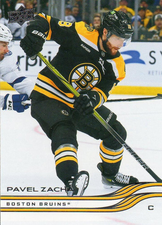 #258 Pavel Zacha - Boston Bruins - 2025-26 Upper Deck Hockey