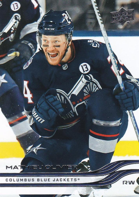 #297 Mathieu Olivier - Columbus Blue Jackets - 2025-26 Upper Deck Hockey