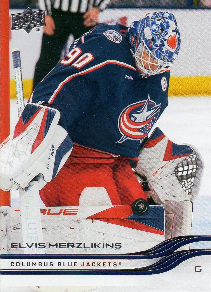 #298 Elvis Merzlikins - Columbus Blue Jackets - 2025-26 Upper Deck Hockey