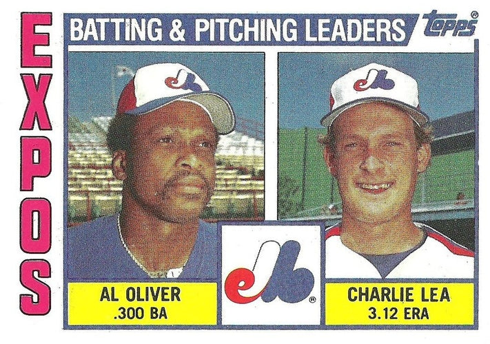 #516 Expos Leaders / Checklist Al Oliver / Charlie Lea - Montreal Expos - 1984 Topps Baseball