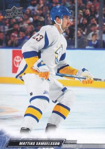 #518 Mattias Samuelsson - Buffalo Sabres - 2022-23 Upper Deck Hockey