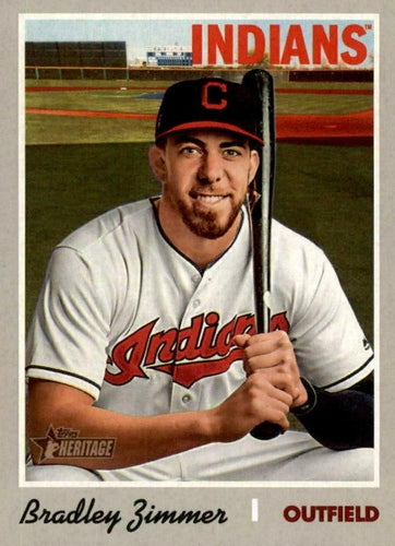 #518 Bradley Zimmer - Cleveland Indians - 2019 Topps Heritage Baseball