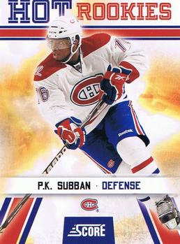 #519 P.K. Subban - Montreal Canadiens - 2010-11 Score Hockey