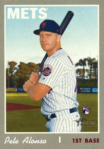 #519b Pete Alonso - New York Mets - 2019 Topps Heritage Baseball