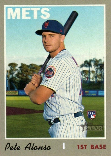 #519d Pete Alonso - New York Mets - 2019 Topps Heritage Baseball
