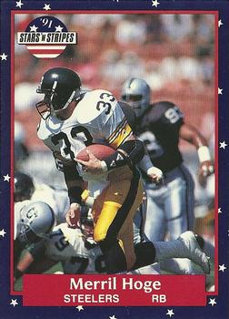 #51 Merril Hoge - Pittsburgh Steelers - 1991 Fleer Stars 'n Stripes Football