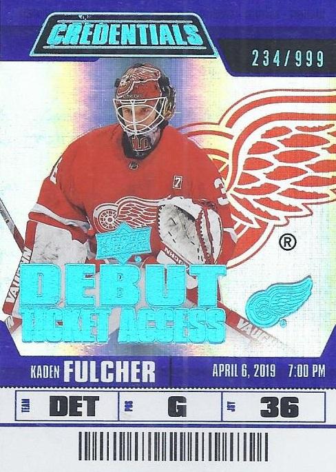 #51 Kaden Fulcher - Detroit Red Wings - 2019-20 Upper Deck Credentials Hockey