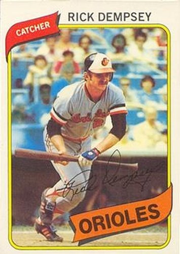 #51 Rick Dempsey - Baltimore Orioles - 1980 O-Pee-Chee Baseball