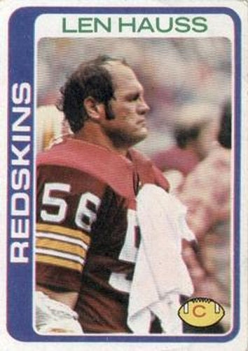 #51 Len Hauss - Washington Redskins - 1978 Topps Football