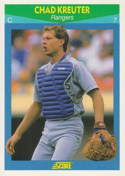#51 Chad Kreuter - Texas Rangers - 1990 Score Rising Stars Baseball
